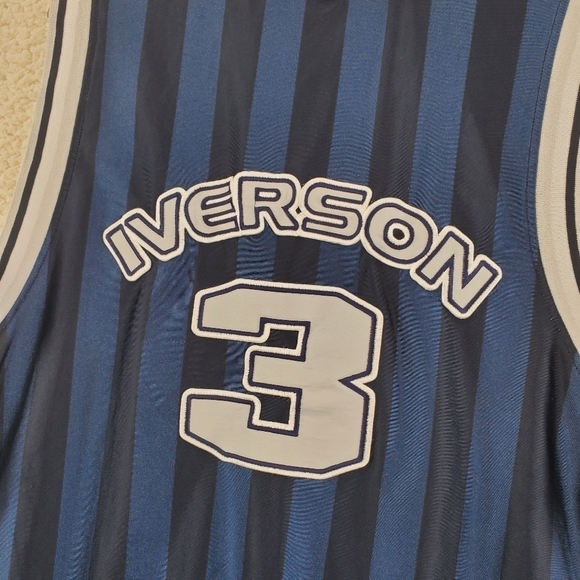 Reebok I3 Allen Iverson #3 Blue Jersey Shirt Mens 2XL Vintage Limited Edition - Picture 8 of 10